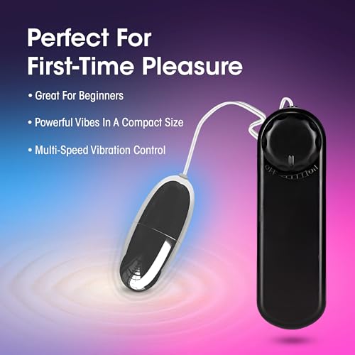 Silver Power Bullet Vibrator 2" – Remote Control, Waterproof, Multi-Speed Clitoral & Nipple Stimulator by Blush Novelties (Black)