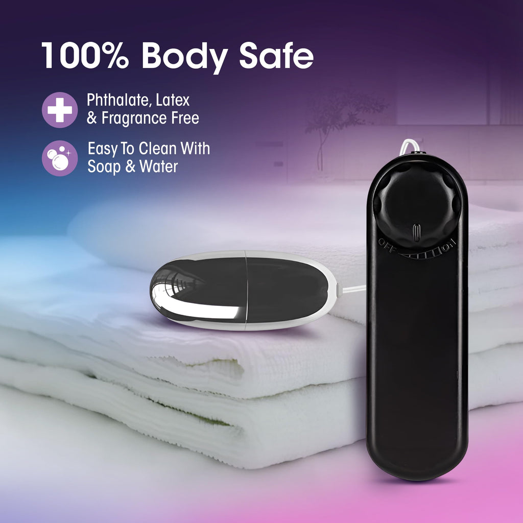 Silver Power Bullet Vibrator 2" – Remote Control, Waterproof, Multi-Speed Clitoral & Nipple Stimulator by Blush Novelties (Black)