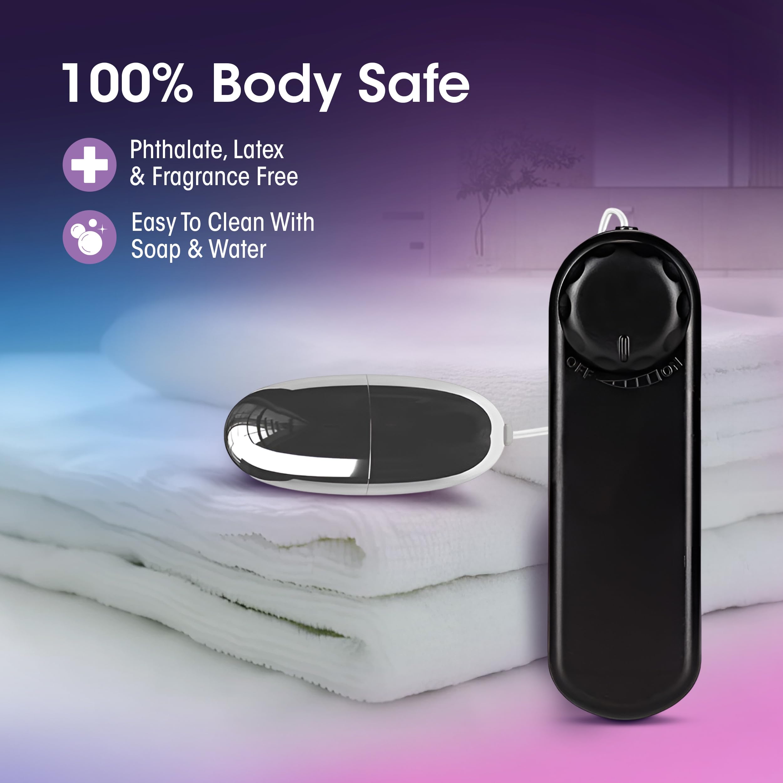 Silver Power Bullet Vibrator 2" – Remote Control, Waterproof, Multi-Speed Clitoral & Nipple Stimulator by Blush Novelties (Black)
