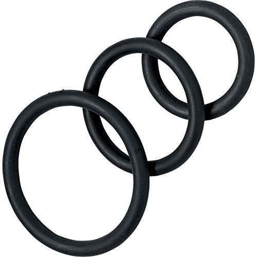 Spartacus Black Cock Ring Set – Waterproof Silicone and Rubber