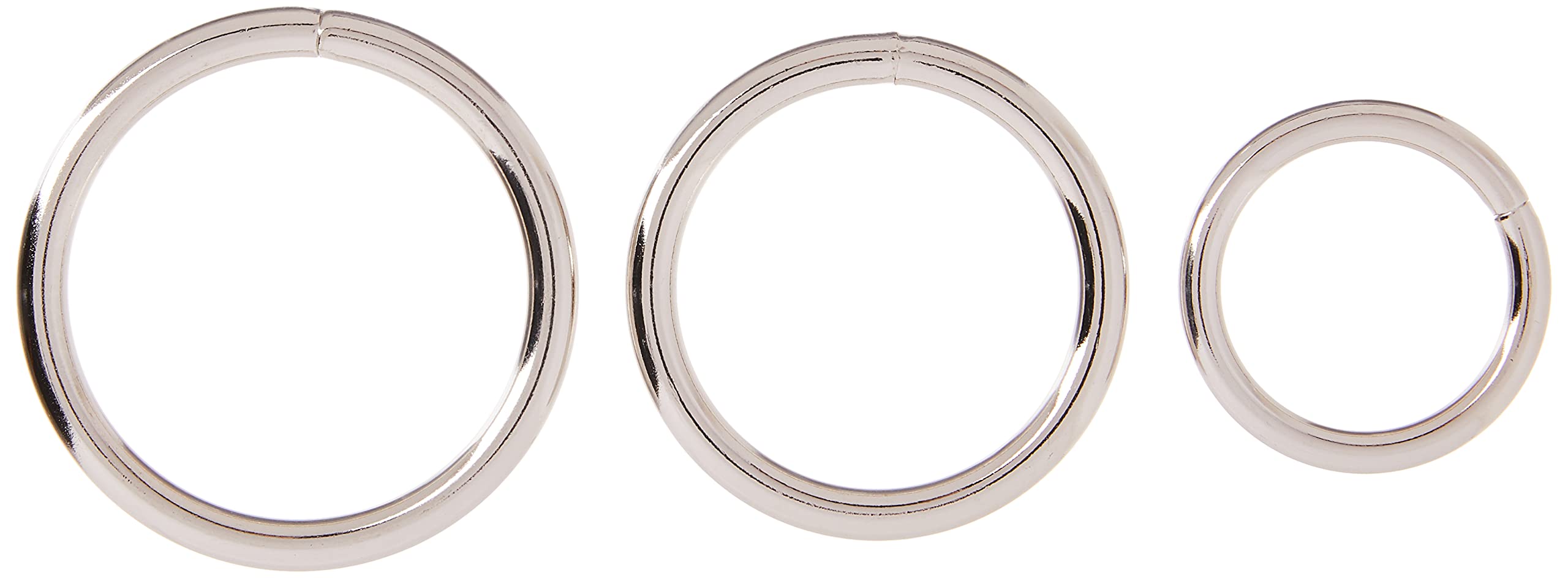 Spartacus Metal Cock Ring 3-Pack – Nickel Finish – 1.25, 1.75, and 2 Inches