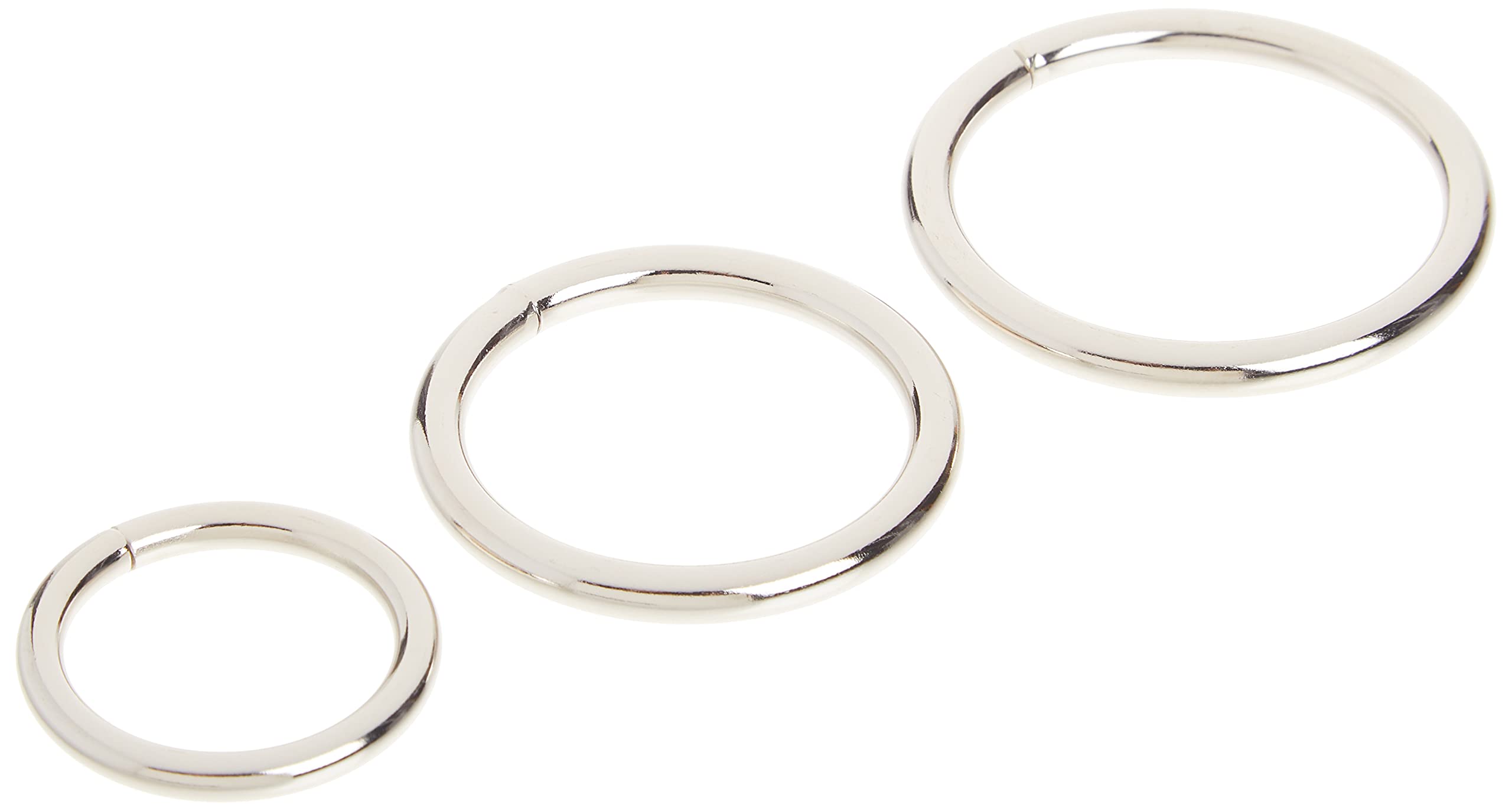 Spartacus Metal Cock Ring 3-Pack – Nickel Finish – 1.25, 1.75, and 2 Inches