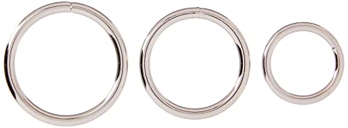 Spartacus Metal Cock Ring 3-Pack – Nickel Finish – 1.25, 1.75, and 2 Inches