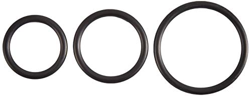 Spartacus Rubber Cock Ring 3-Pack – Black, 3 Sizes (1.25", 1.5", 2")