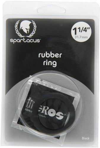 Spartacus Rubber Cock Ring – Black, Single Size 1.5 Inches