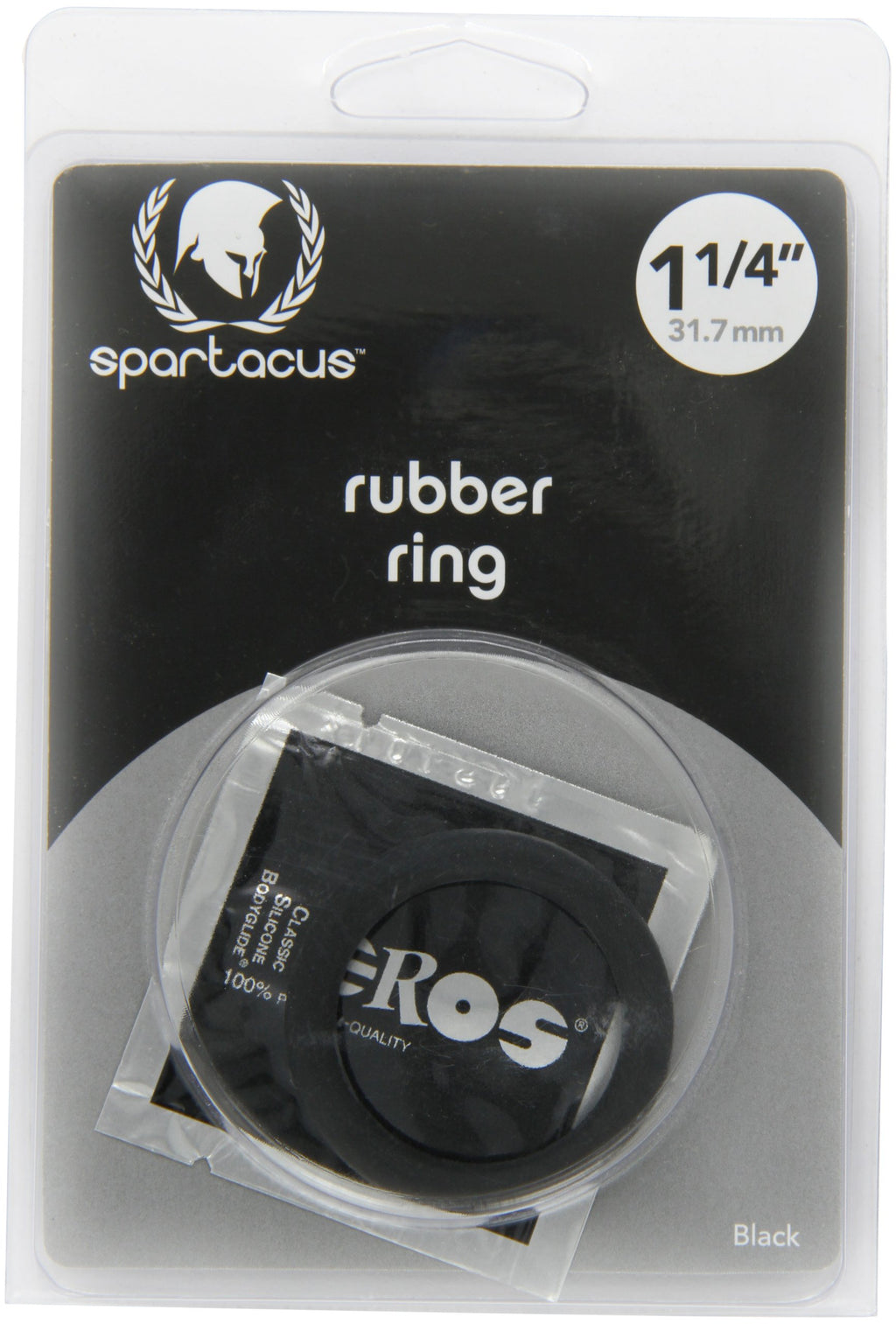 Spartacus Rubber Cock Ring – Black, Single Size 1.5 Inches
