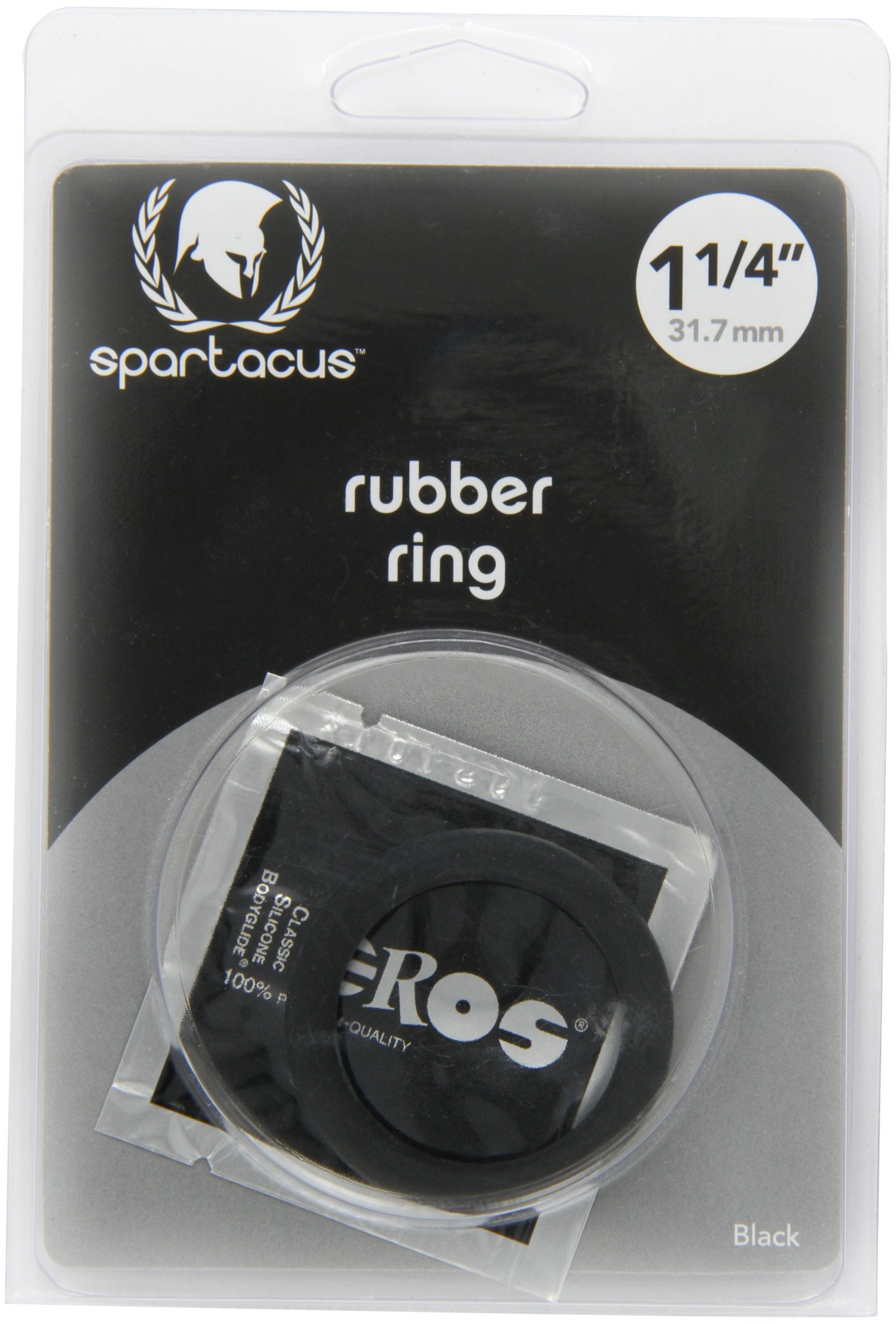 Spartacus Rubber Cock Ring – Black, Single Size 1.5 Inches