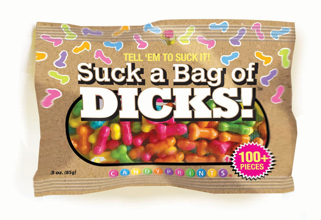 Suck A Bag of Dicks – 100 Pieces of Pecker-Shaped Fruity Candy Gag Gift (3 oz)