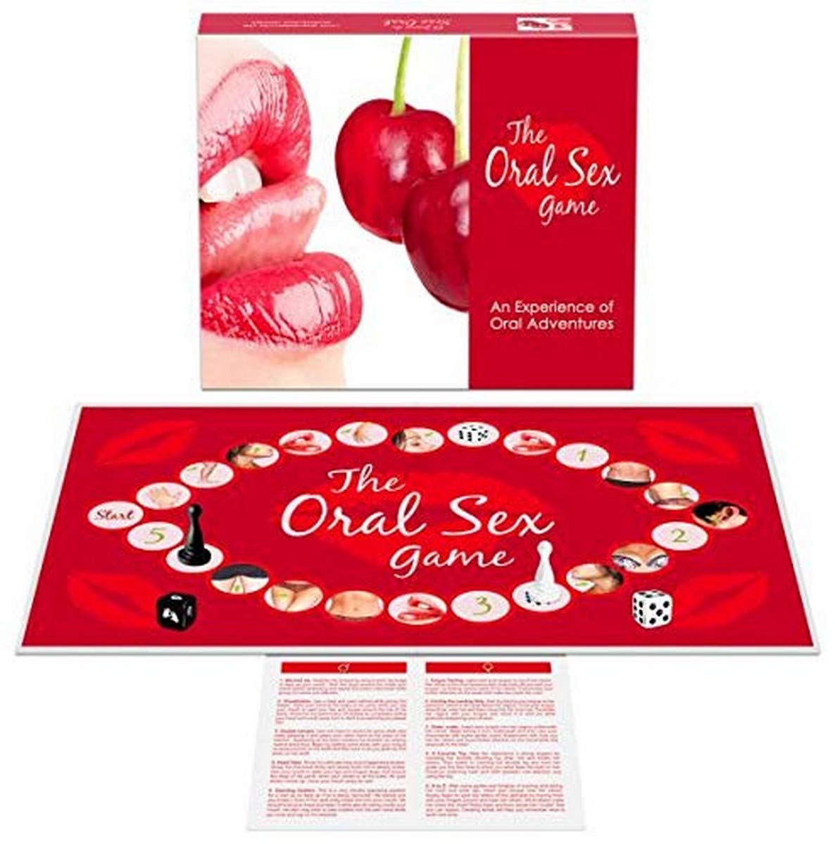 The Oral Sex Game – Couples Board Game with Dice, Pieces & Lubricant Sample