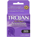 Trojan Her Pleasure Lubricated Latex Condoms, 3 Count – Trusted Protection Designed for Her Comfort