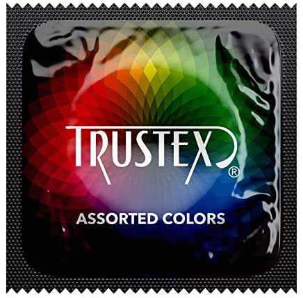 Trustex Color Sensations Condoms – 24 Assorted Fun Colored Latex Condoms for Protection and Pleasure