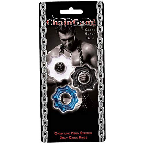 Wet Dreams Chain Gang Cock Rings - Assorted Pack of 3 Silicone Rings