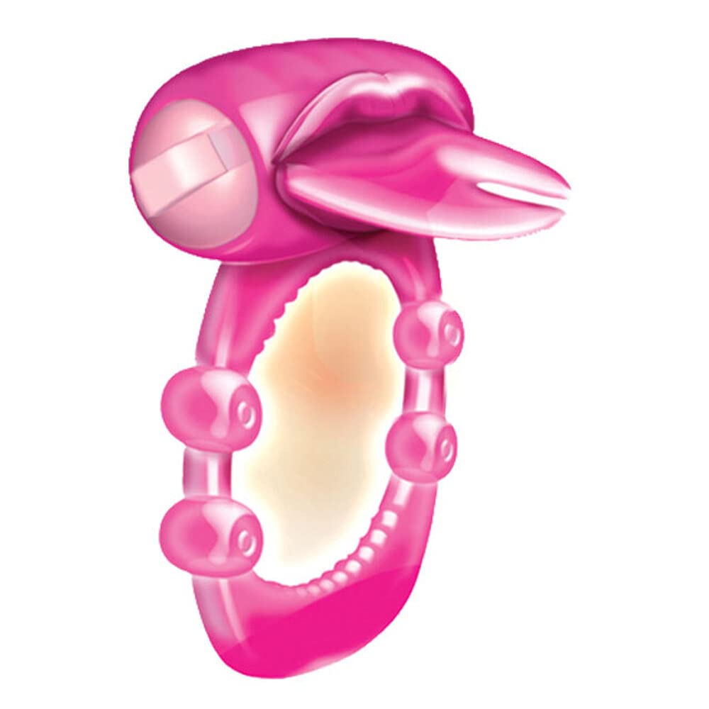 Xtreme Vibes Forked Tongue Pleasure Ring - Magenta Silicone Waterproof