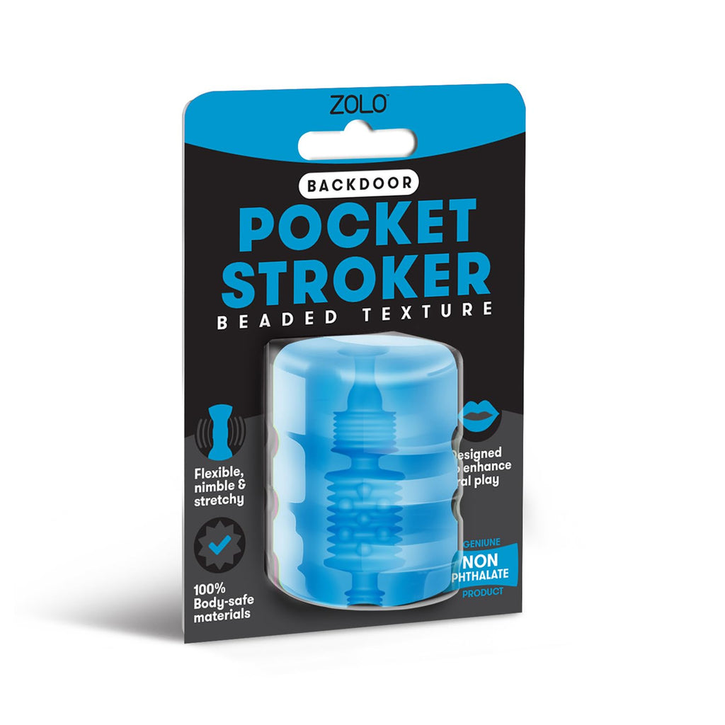 ZOLO Backdoor Pocket Stroker – Compact TPE Male Masturbator with Textured Internal Sleeve